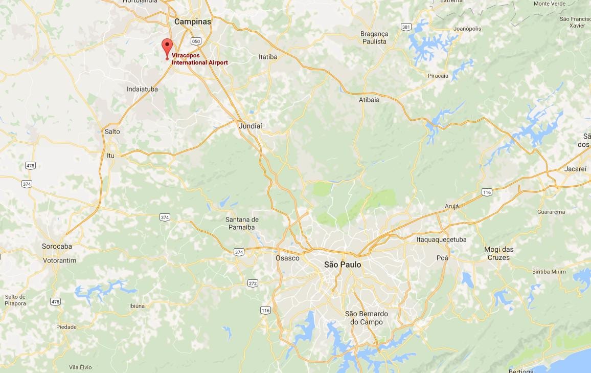 Mapa de l'aeroport internacional de Campinas