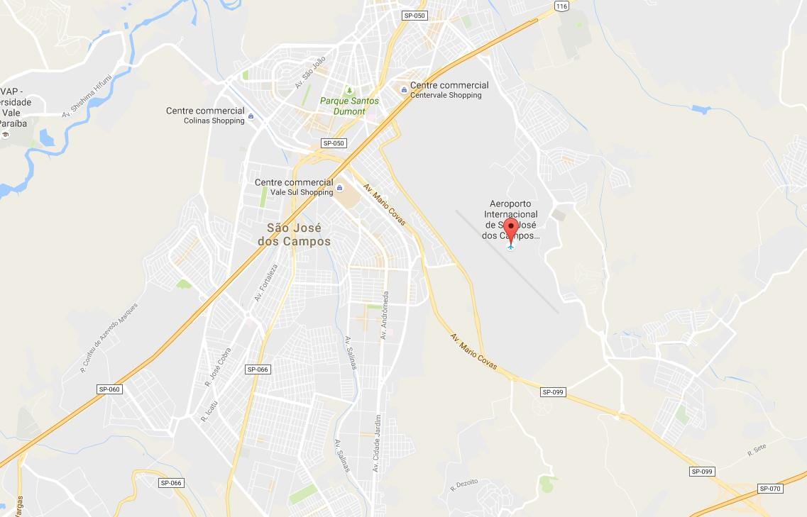 Mapa de l'aeroport internacional de São José dos Campos
