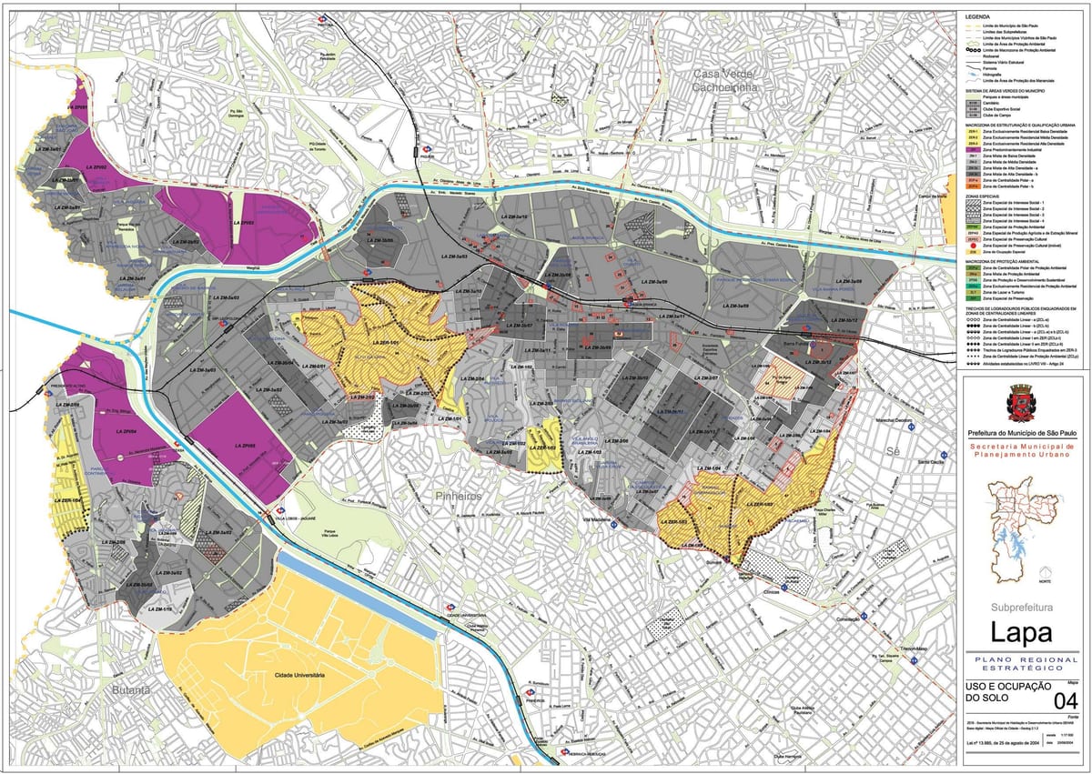 Mapa de Lapa São Paulo - Ocupació del sòl