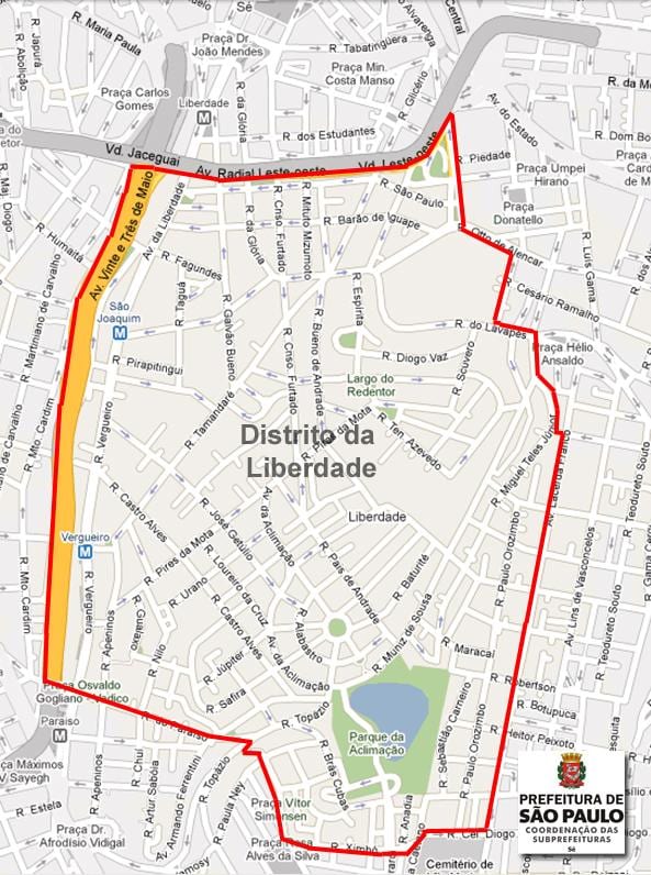 Mapa de Liberdade São Paulo