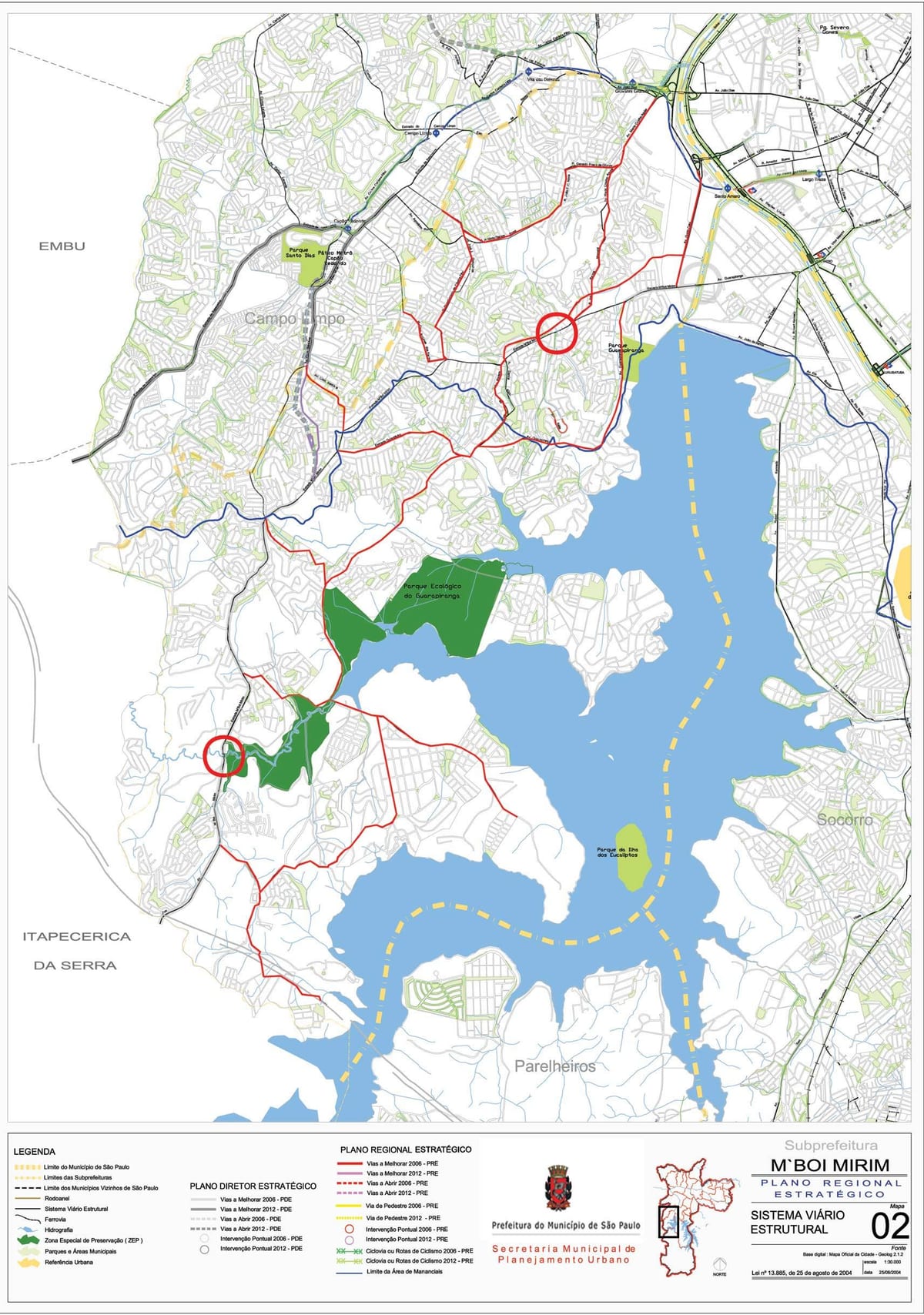 Mapa de M'Boi Mirim São Paulo - Carreteres