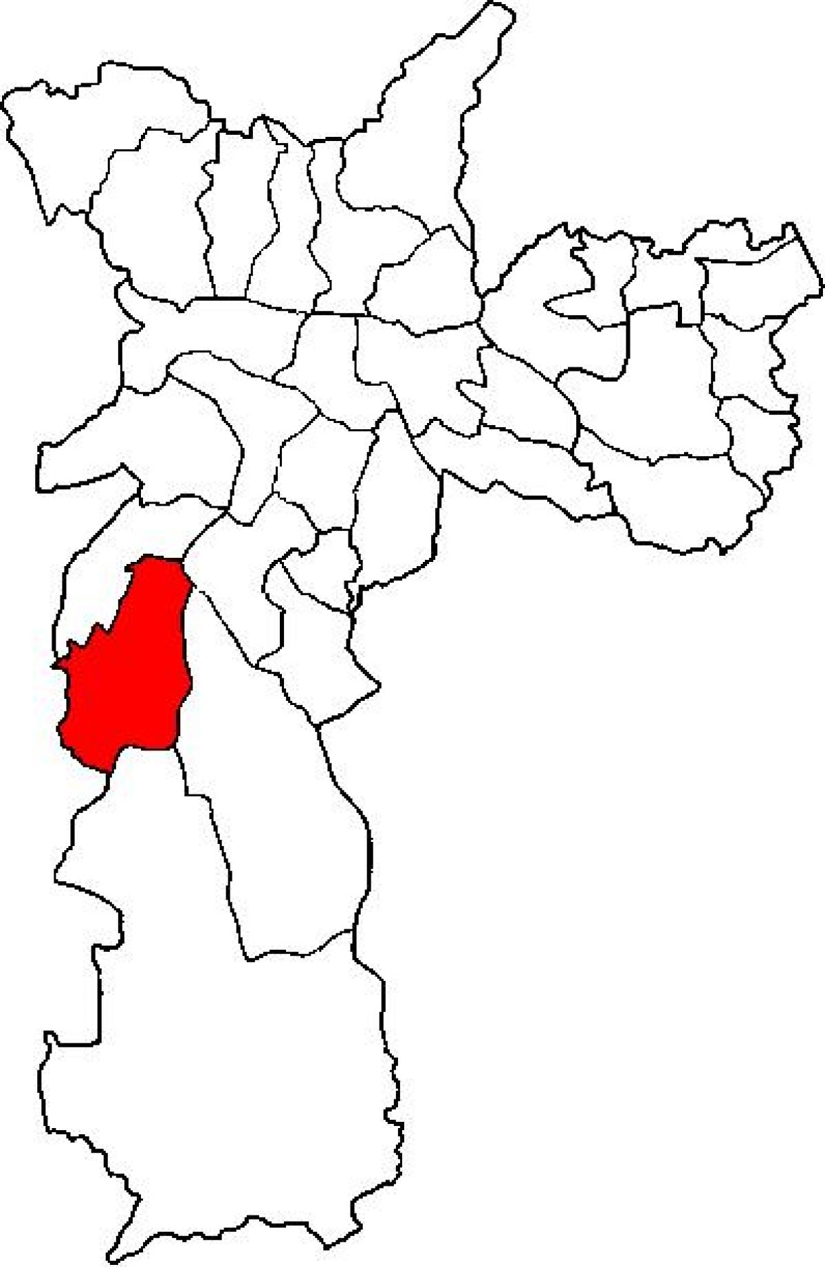 Mapa de M'Boi Mirim sots-prefectura de São Paulo