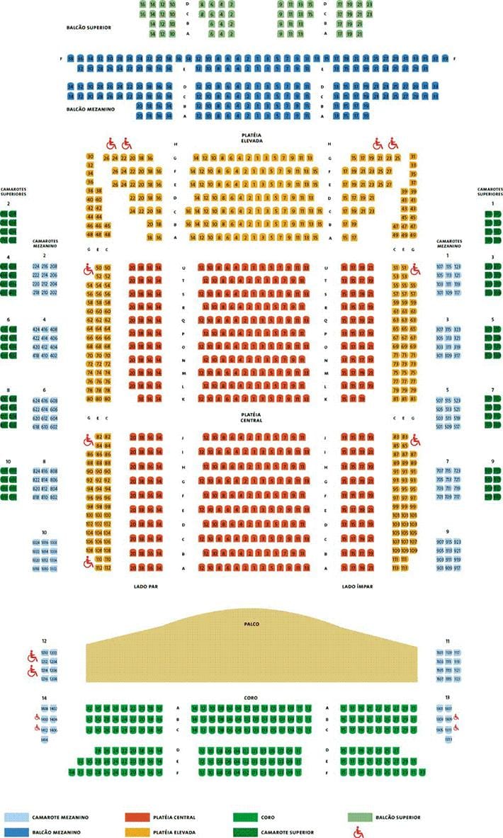 Mapa de l'Orquestra Simfònica de São Paulo