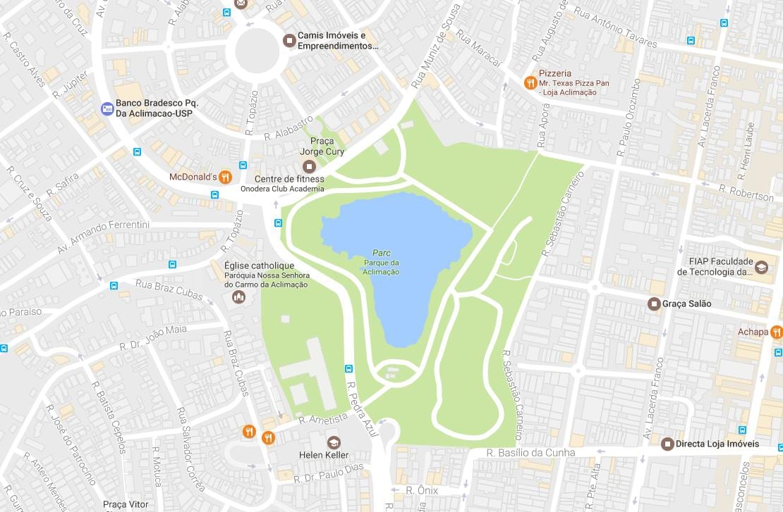 Mapa del parc aclimatació São Paulo