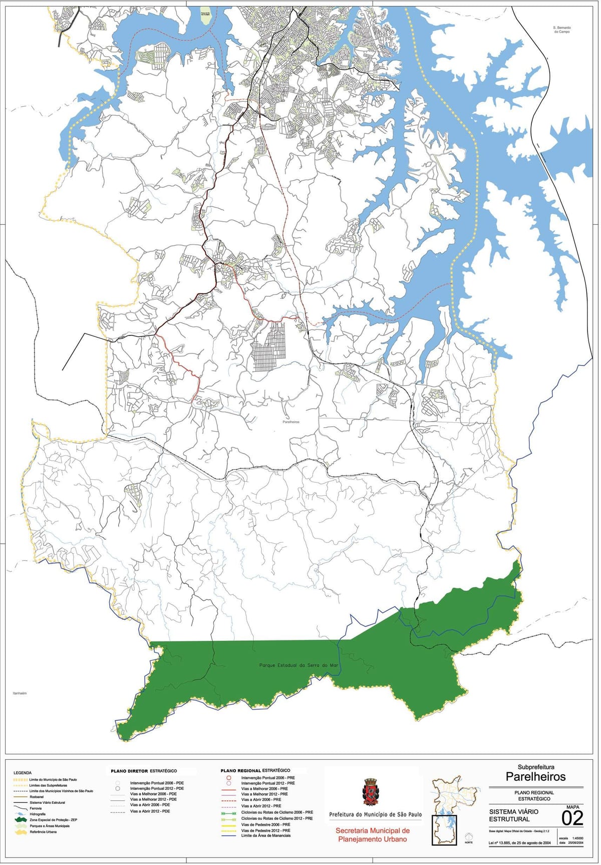 Mapa de Parelheiros São Paulo - Carreteres