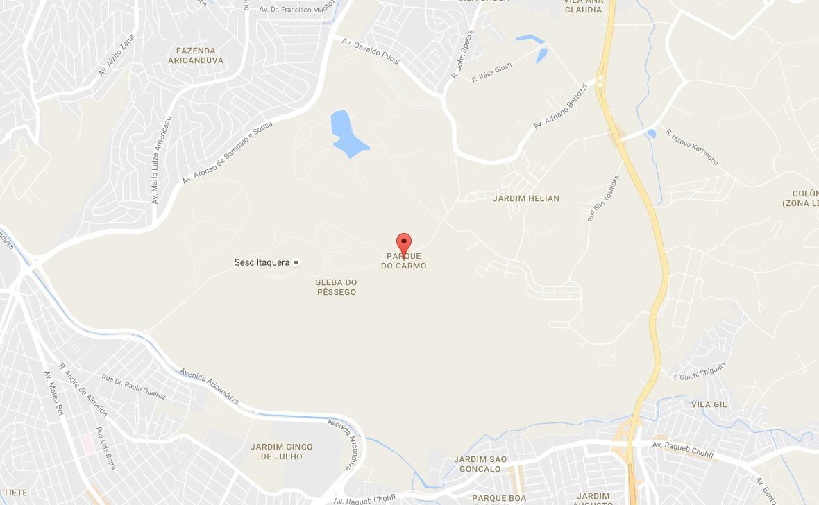 Mapa del Parque do Carmo São Paulo