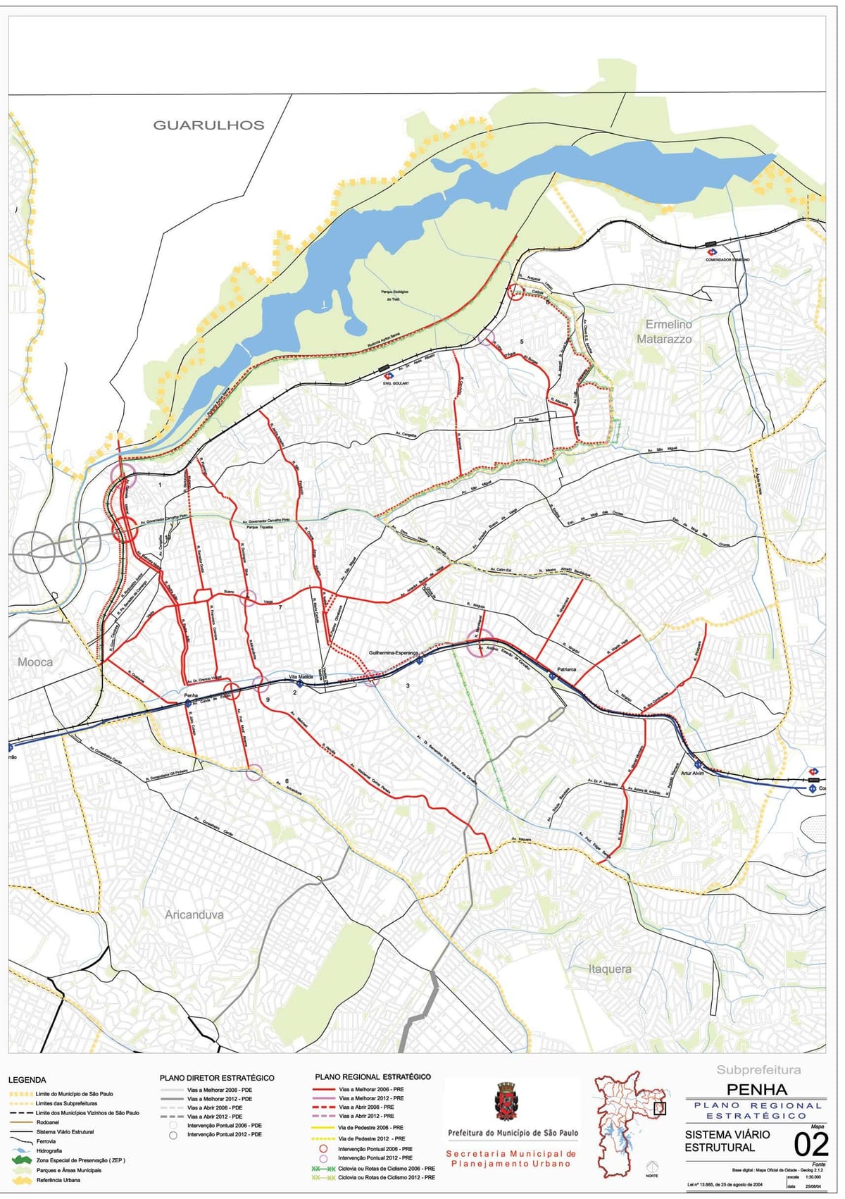 Mapa de Penha de São Paulo - Carreteres