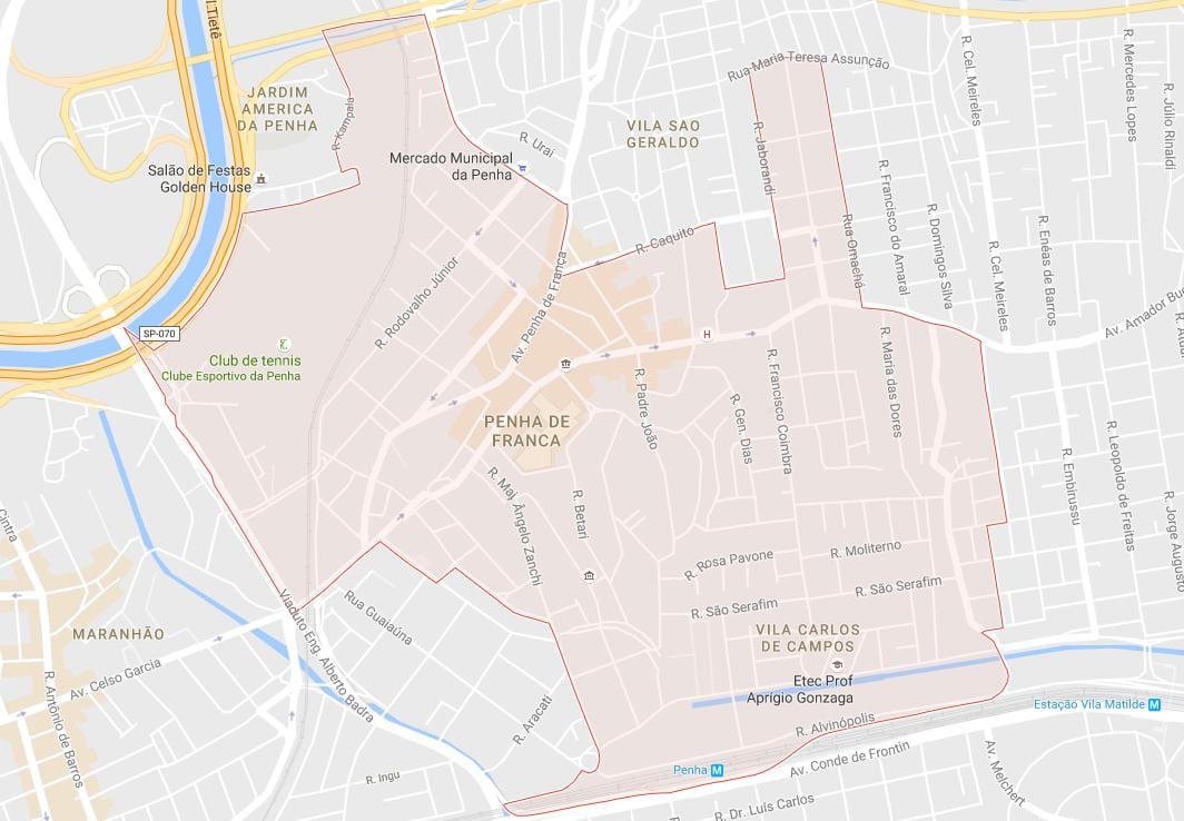 Mapa de Penha de São Paulo