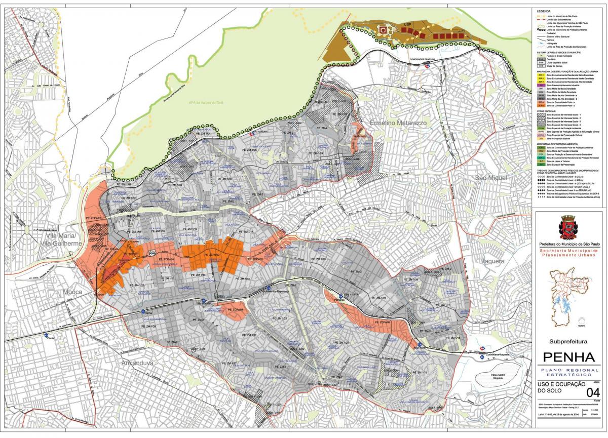 Mapa de Penha de São Paulo - Ocupació del sòl