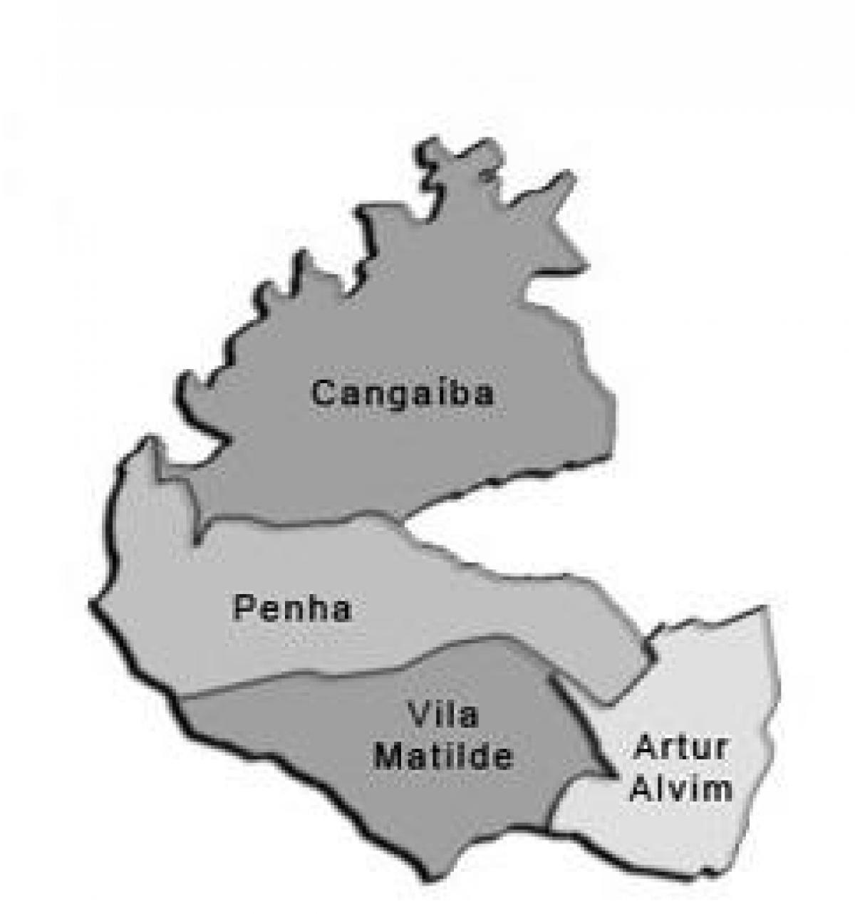 Mapa de Penha sots-prefectura