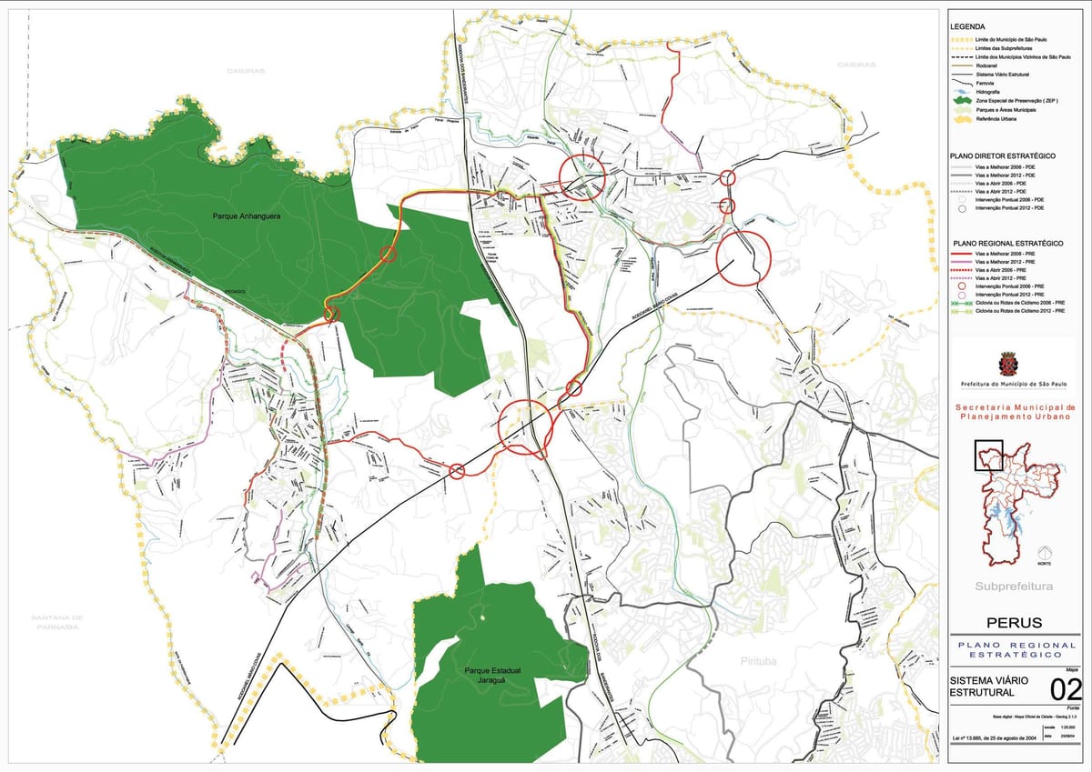 Mapa de Perus São Paulo - Carreteres
