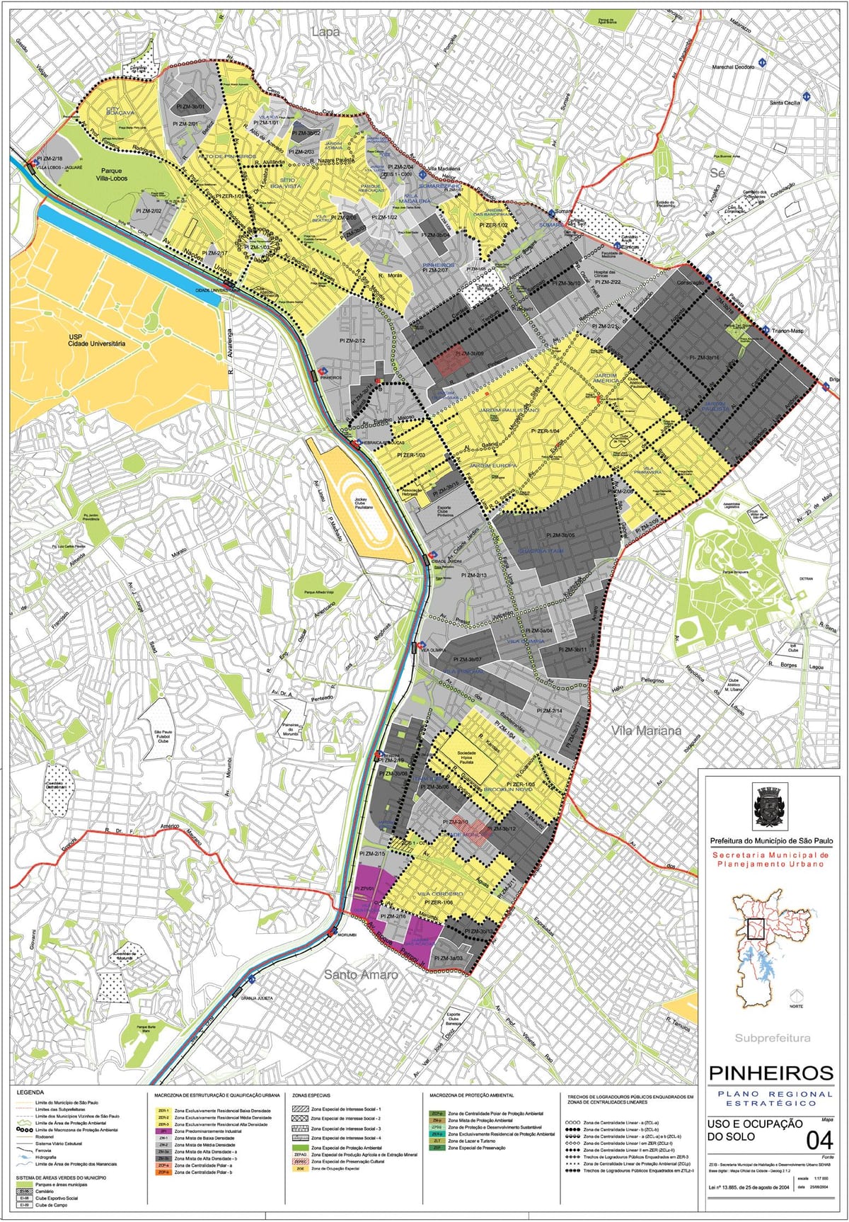 Mapa de Pinheiros São Paulo - Ocupació del sòl
