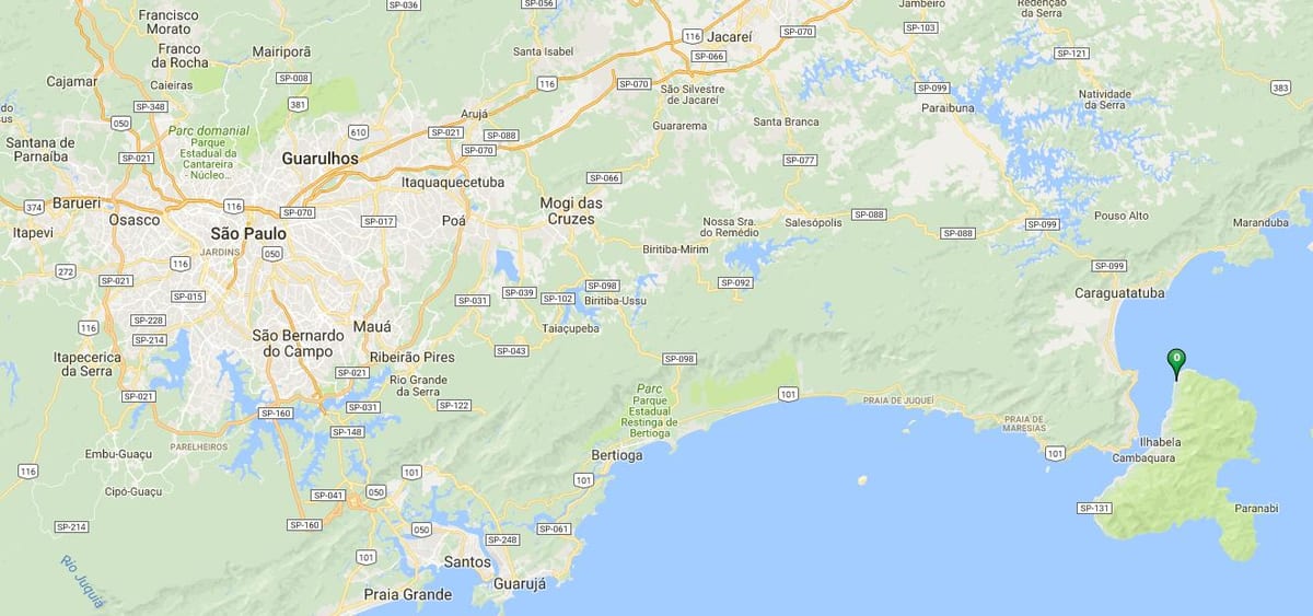 Mapa de la platja Armação