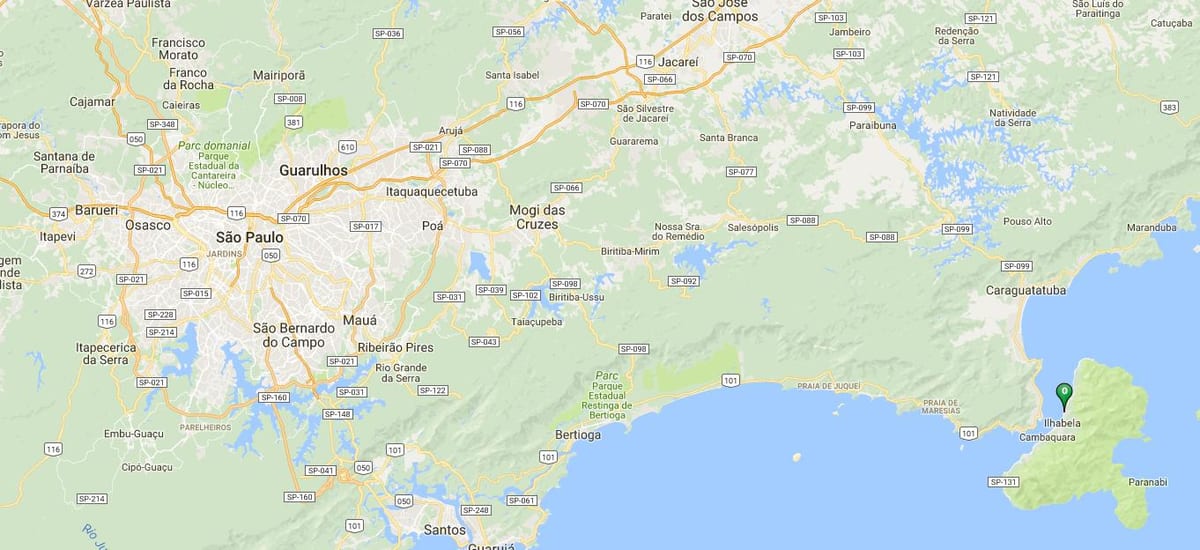 Mapa de la platja Engenho Dágua