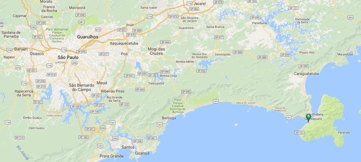 Mapa de la platja Julião