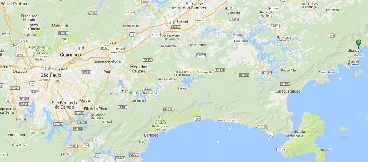 Mapa de la platja Perequê Açu