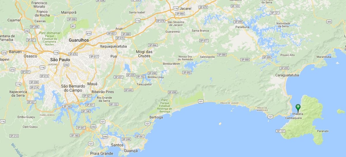 Mapa de la platja Perequê