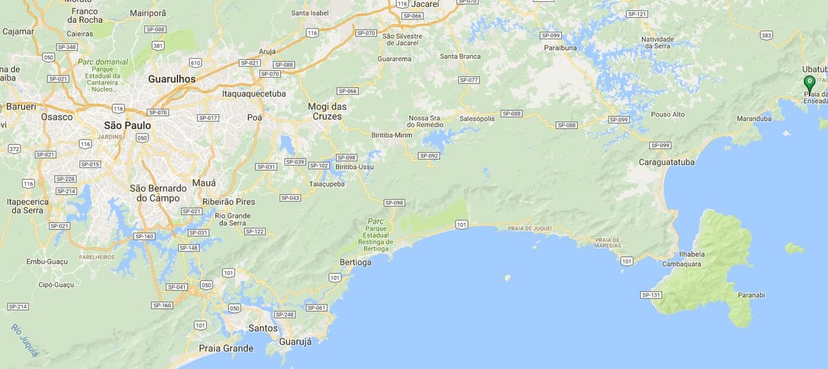 Mapa de la platja Perequê Mirim