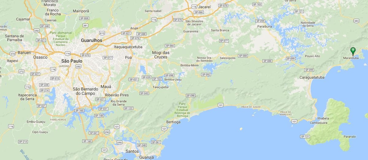 Mapa de la platja Sapê