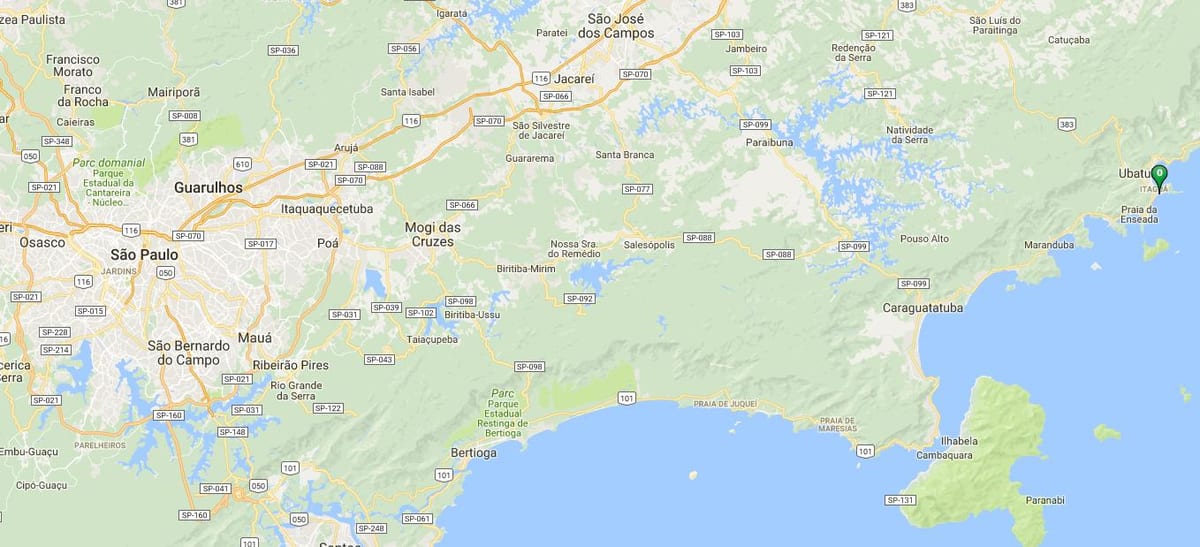 Mapa de la platja Tenório