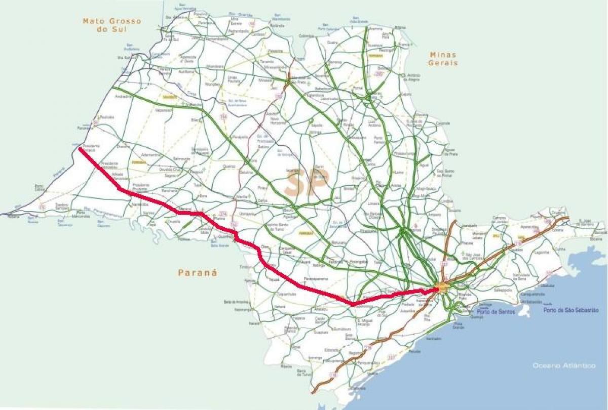 Mapa de Raposo Tavares carretera - SP 270