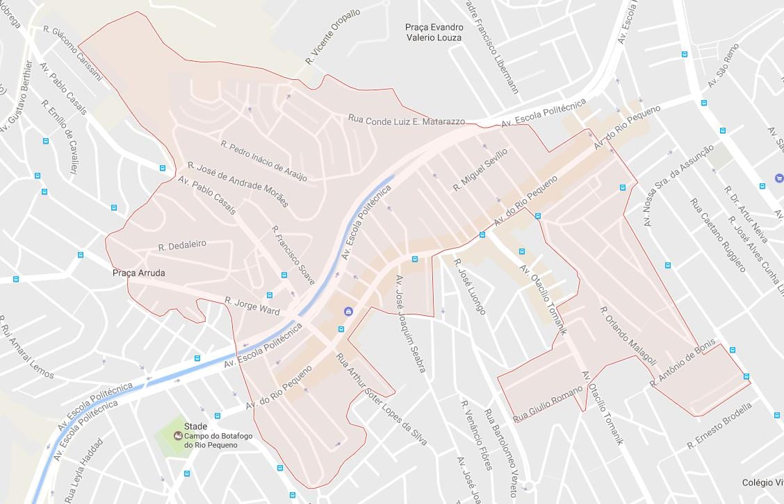 Mapa de Rio Pequeno São Paulo