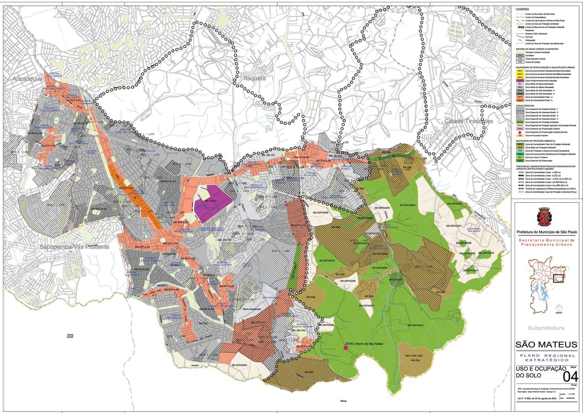 Mapa de São Mateus São Paulo - Ocupació del sòl