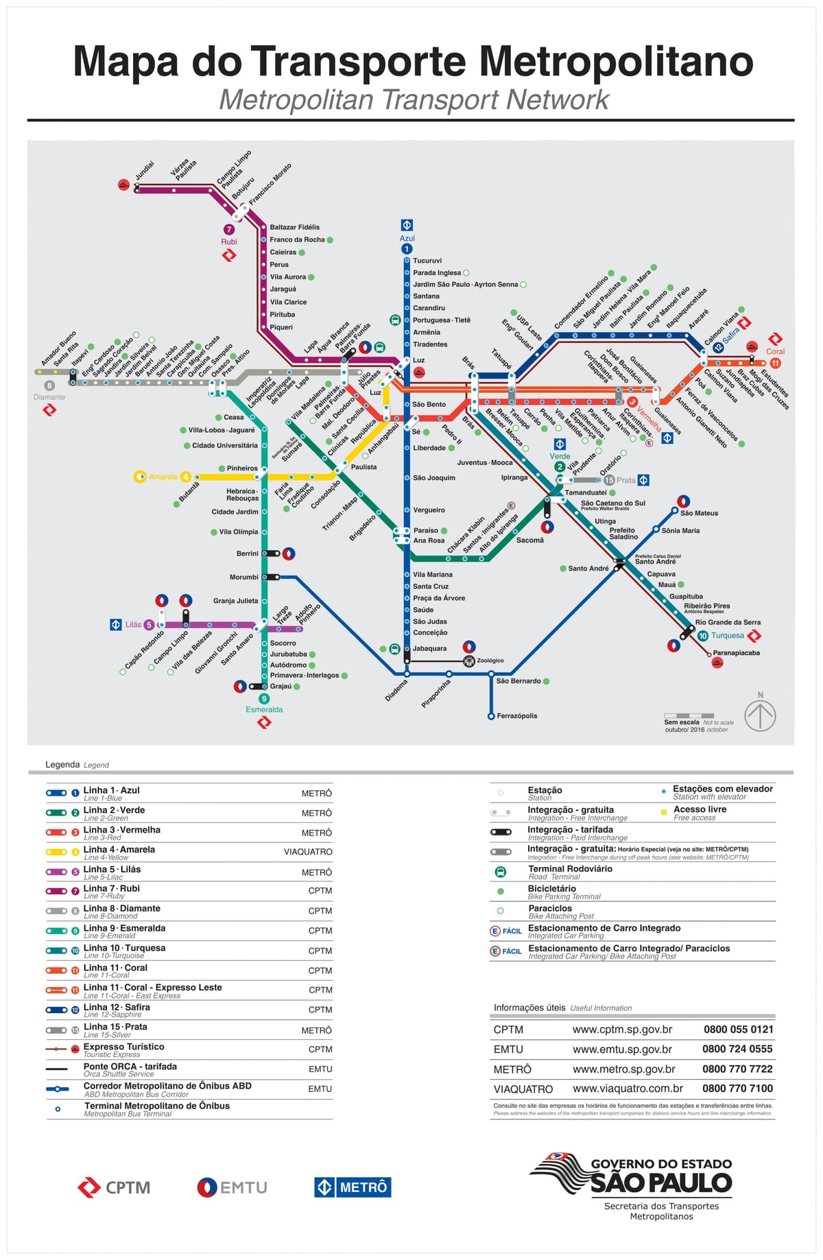 Mapa de São Paulo EMTU