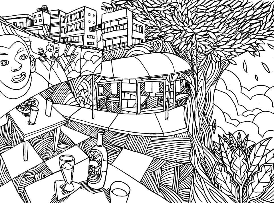 Mapa de São Paulo per pintar - Vila Madalena
