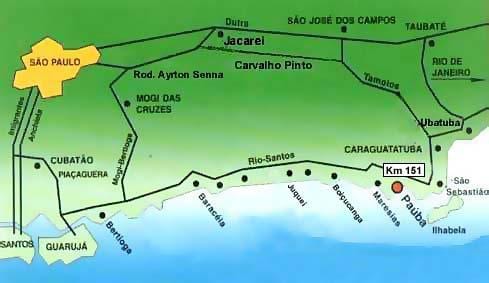 Mapa de São Paulo platges