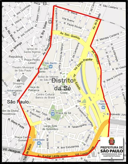 Mapa d'Sé, São Paulo
