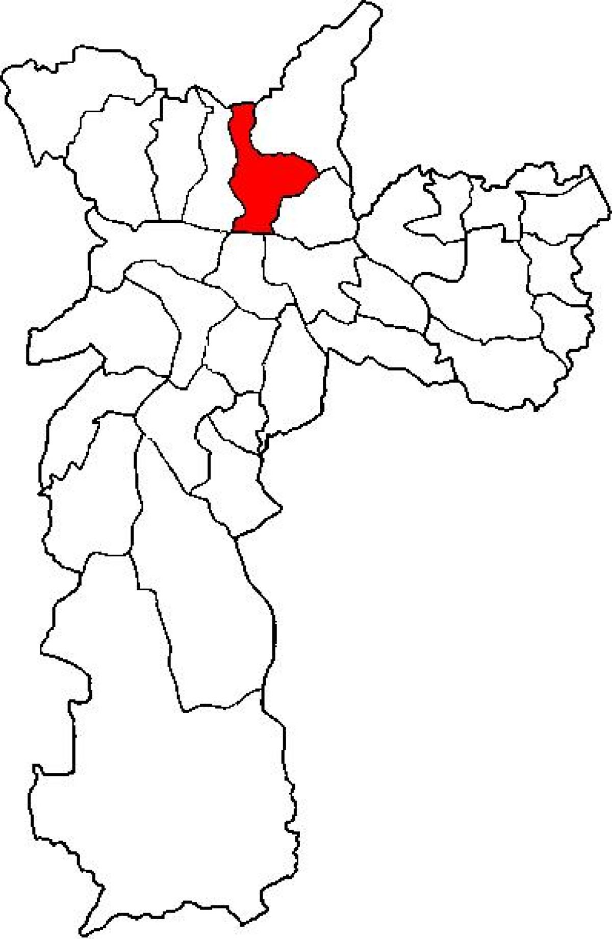 Mapa de Santana sots-prefectura de São Paulo