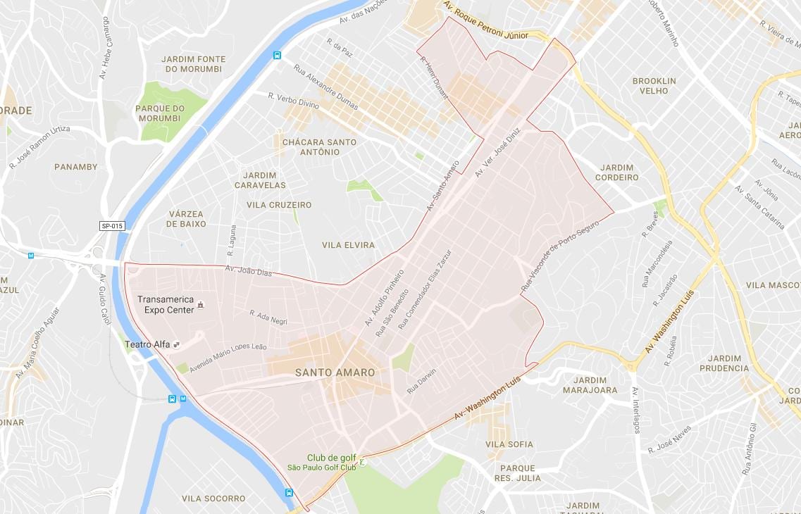 Mapa de Santo Amaro São Paulo