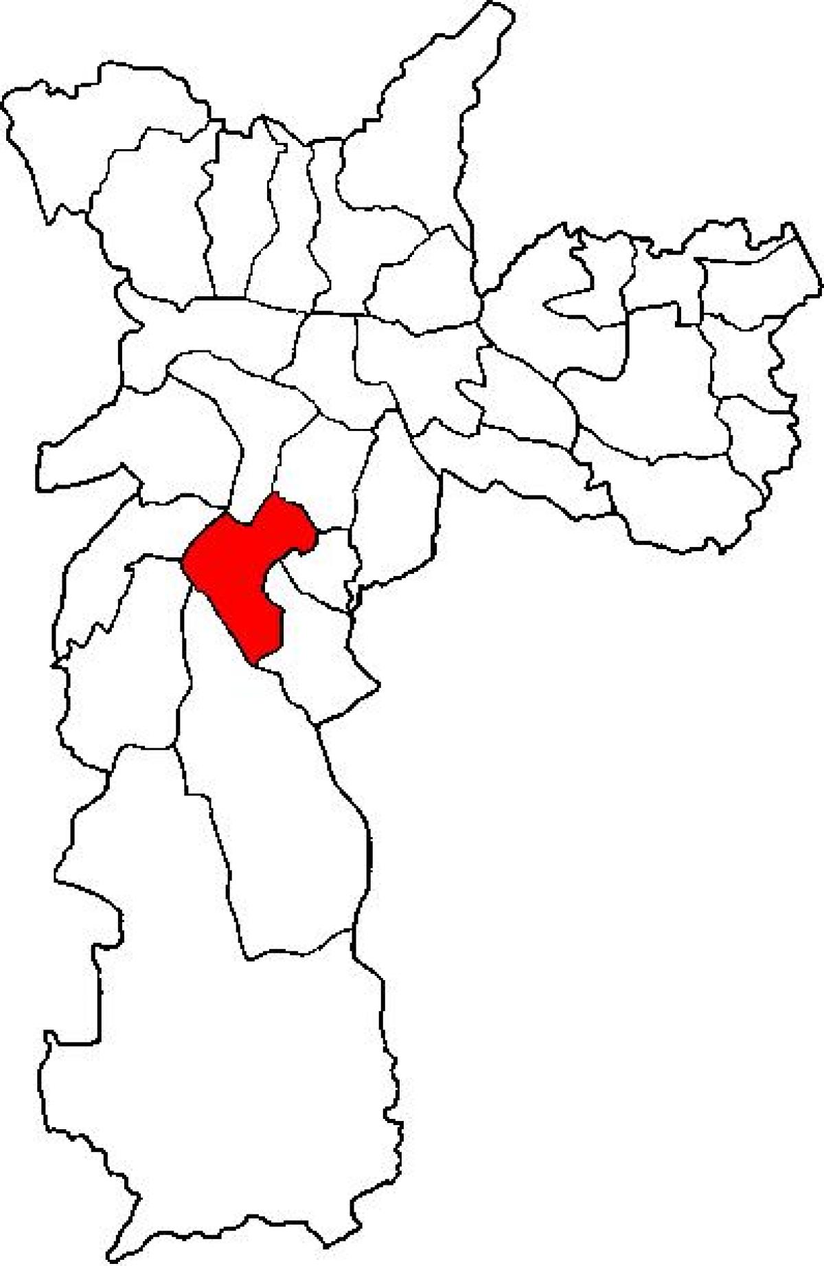 Mapa de Santo Amaro sots-prefectura de São Paulo