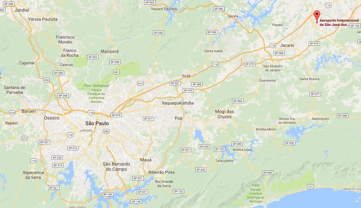 Mapa de SJK aeroport