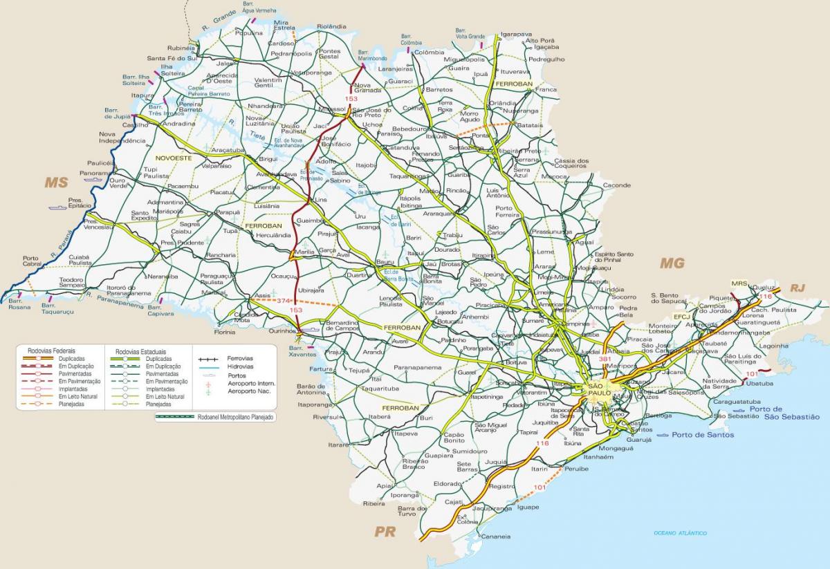 Mapa del SP de transport