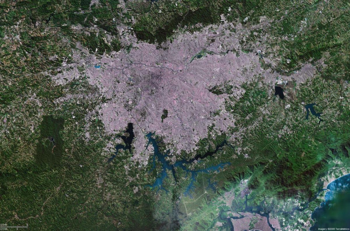 Mapa de São Paulo satèl·lit