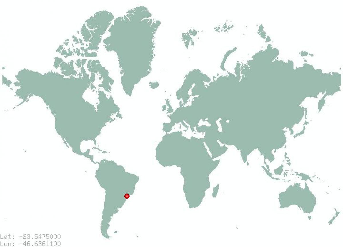 Mapa de São Paulo en el món