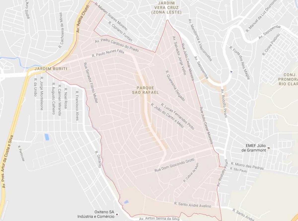 Mapa de São Rafael São Paulo