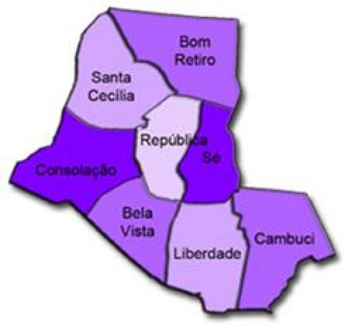 Mapa d'Sé sots-prefectura