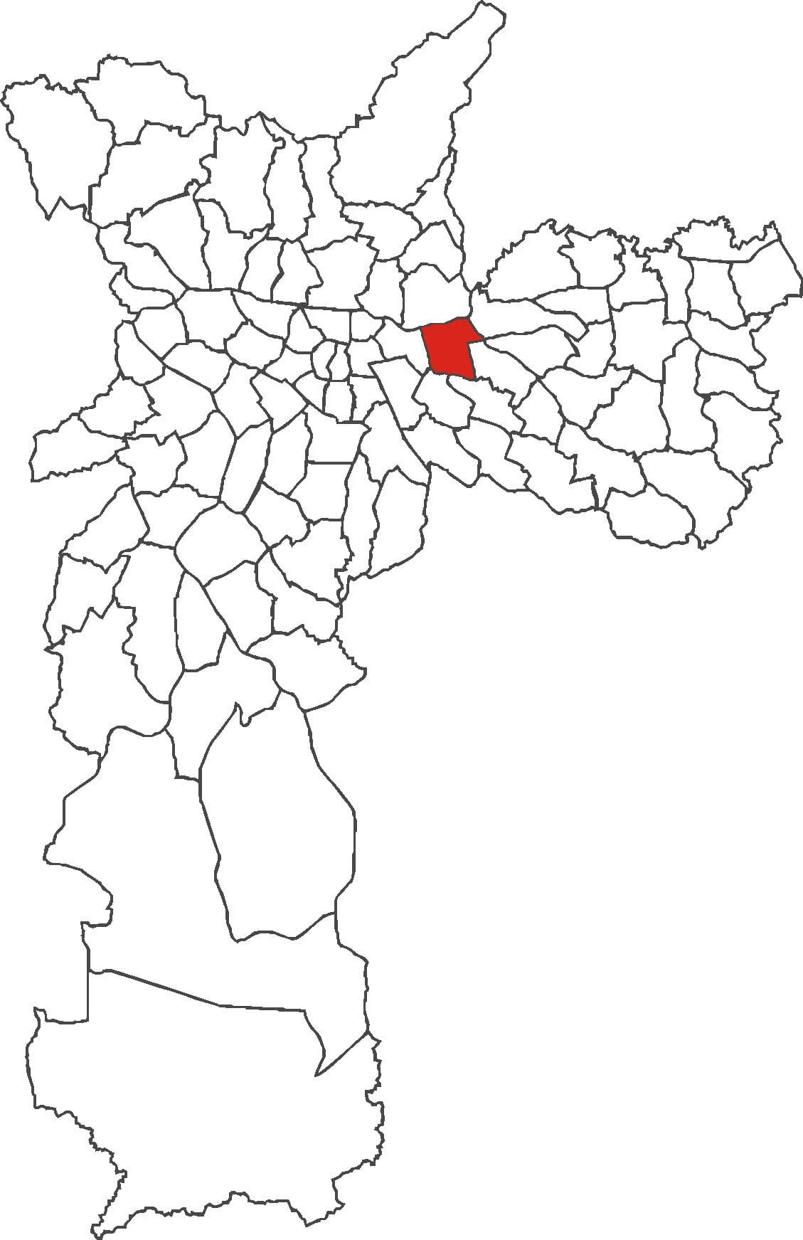 Mapa de Tatuapé districte