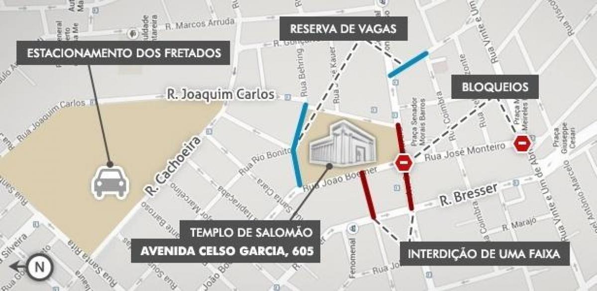 Mapa del Temple de Salomó São Paulo