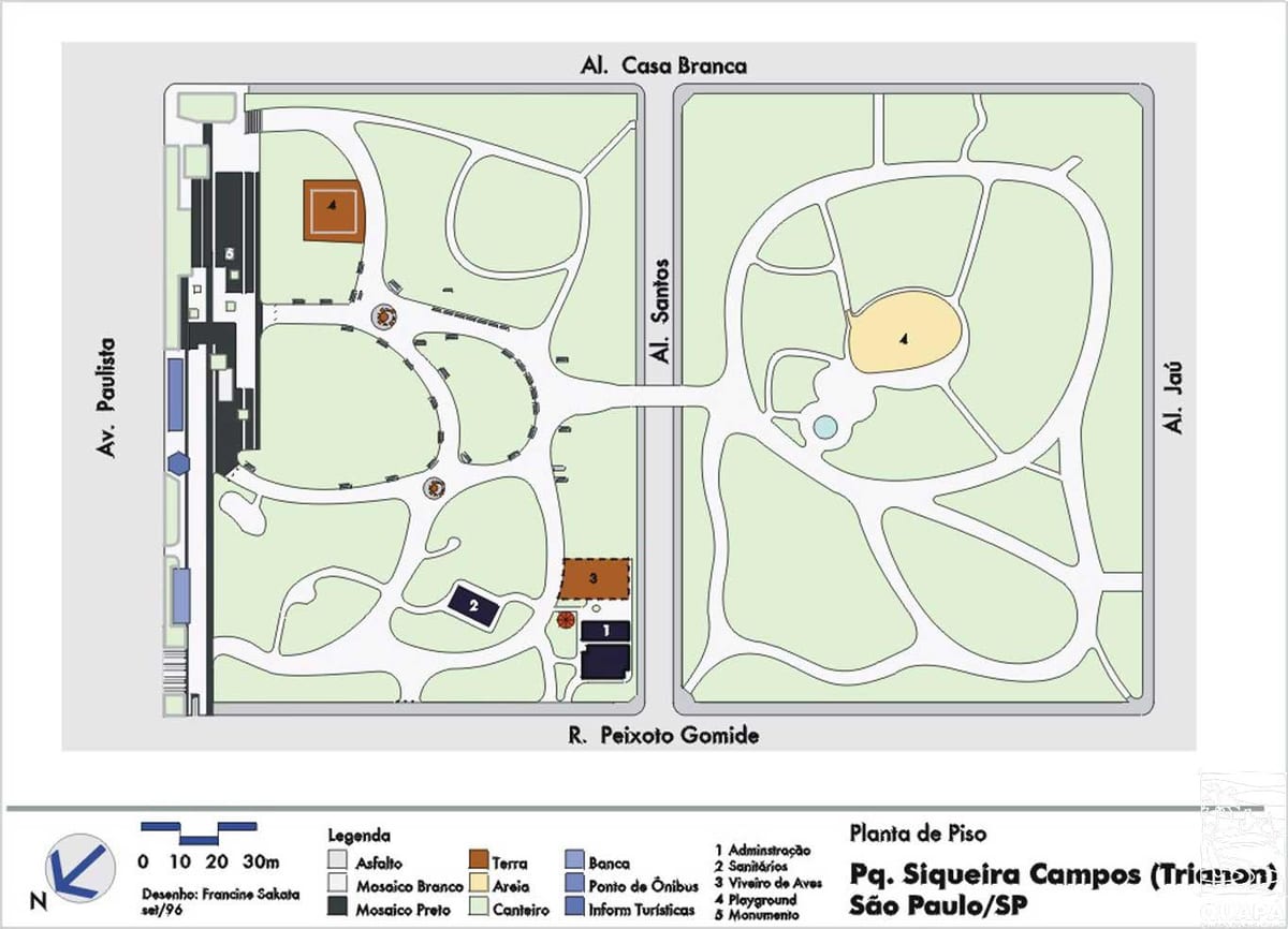 Mapa de Trianon São Paulo Parc