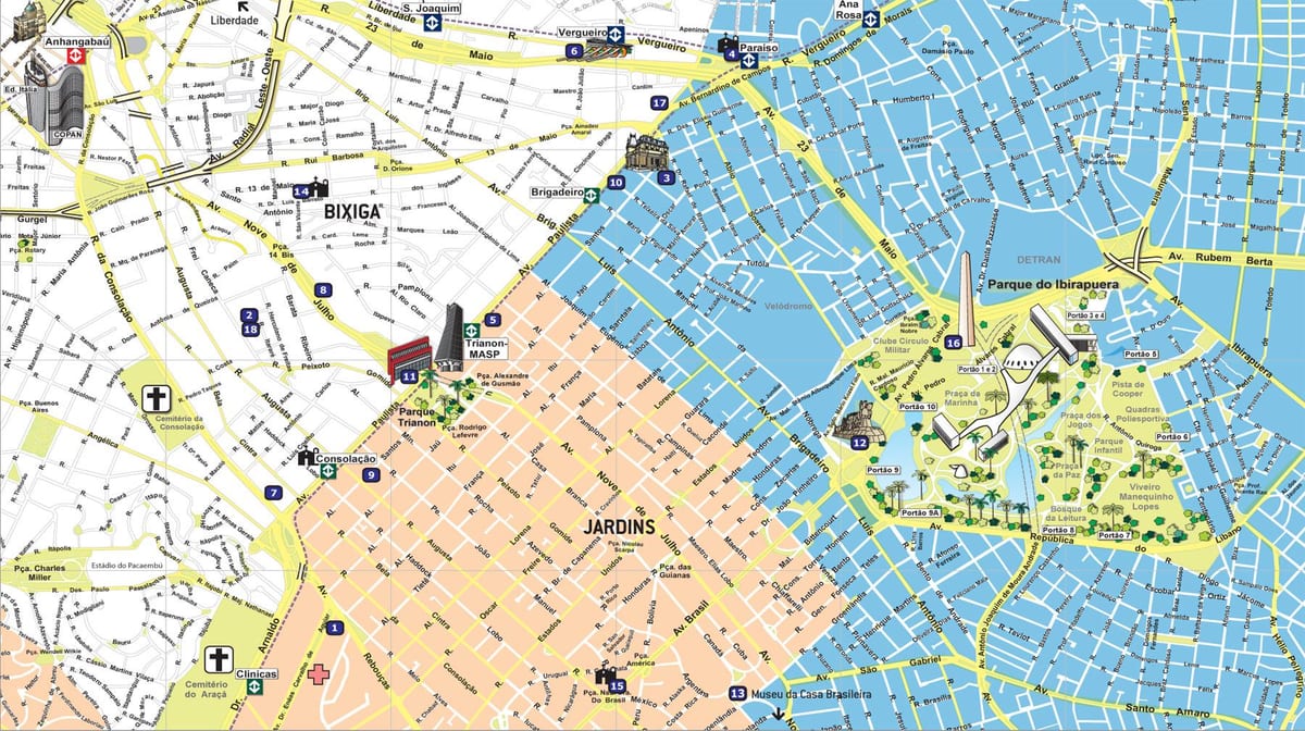 Mapa del turisme de São Paulo