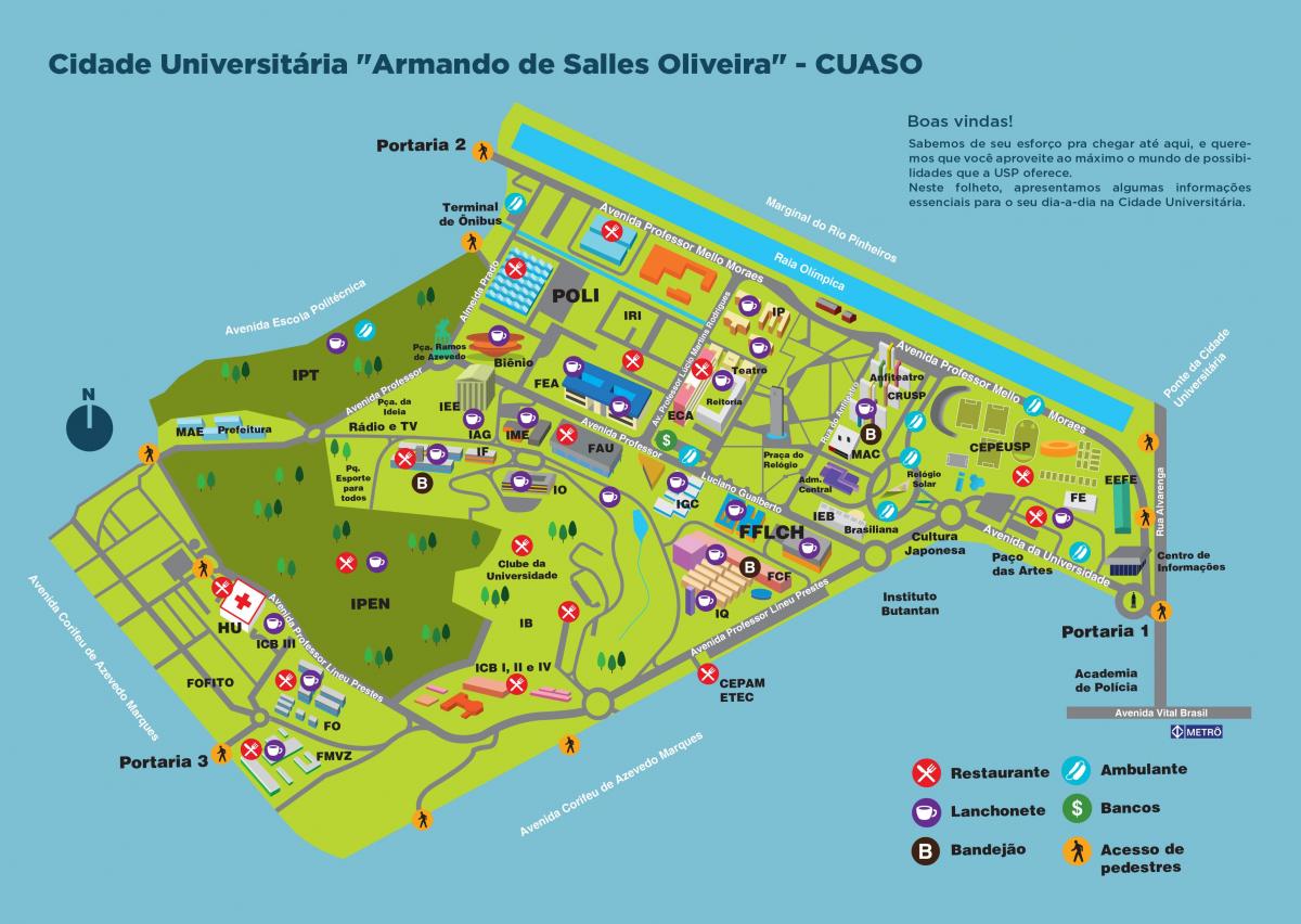 Mapa de la universitat de Armando de Sallés Oliveira - CUASO
