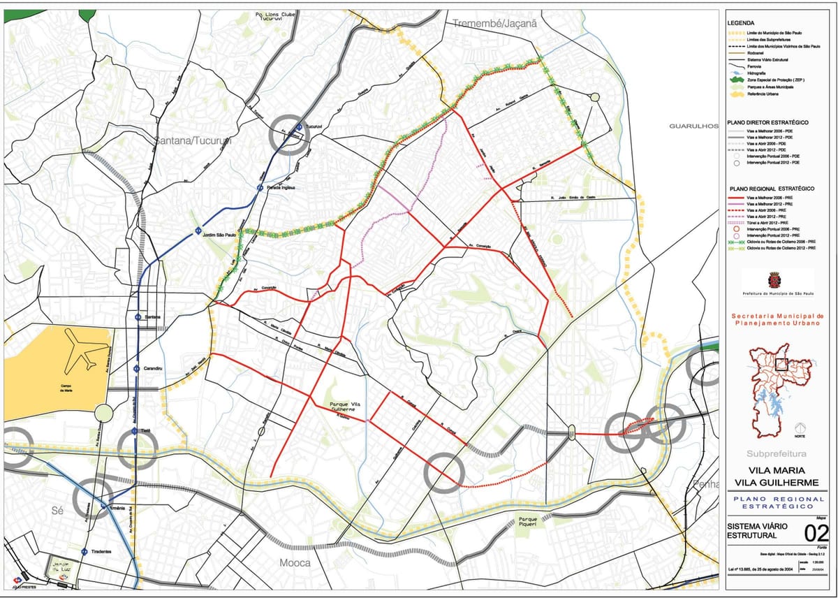 Mapa de Vila Maria de São Paulo - Carreteres