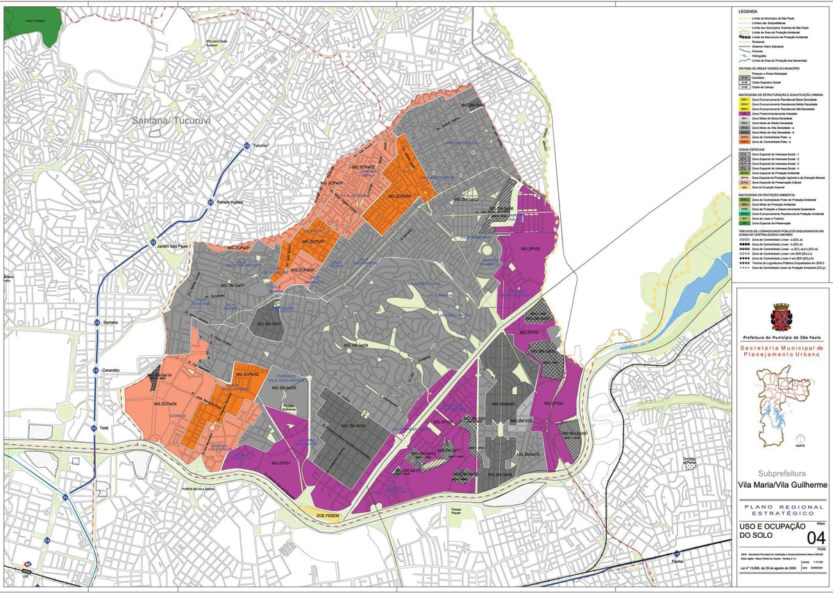 Mapa de Vila Maria de São Paulo - Ocupació del sòl