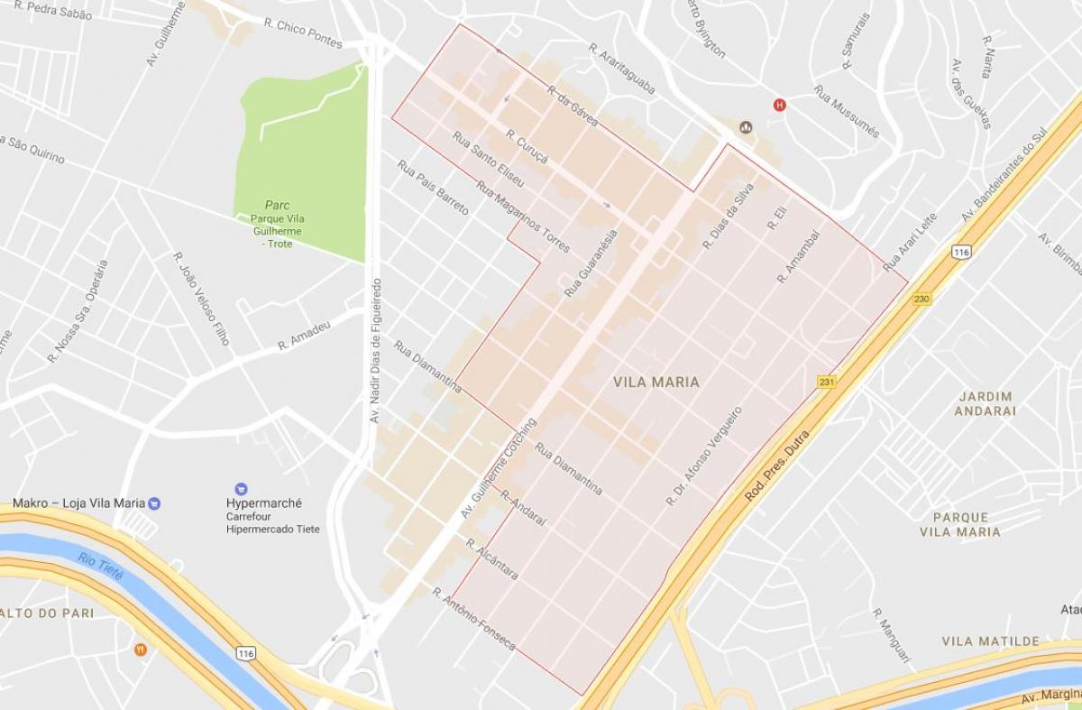 Mapa de Vila Maria São Paulo
