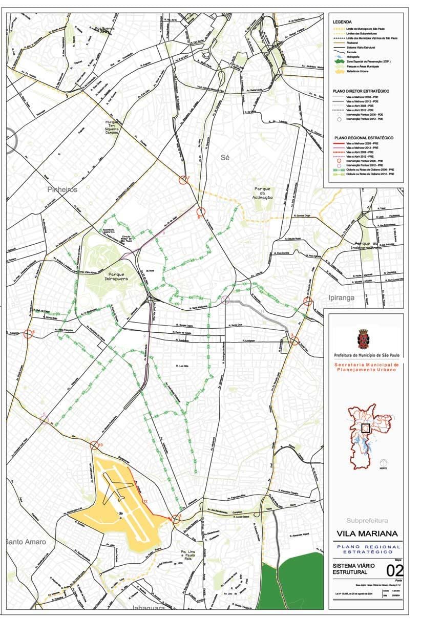 Mapa de Vila Mariana São Paulo - Carreteres