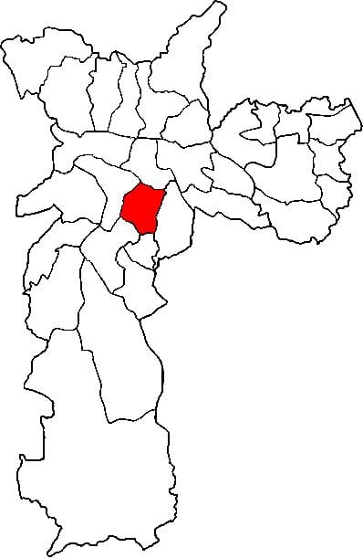 Mapa de Vila Mariana sots-prefectura de São Paulo